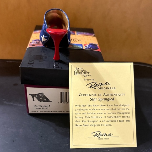 Just The Right Shoe Star Spangled Mules - Red and Blue - Picture 3 of 5